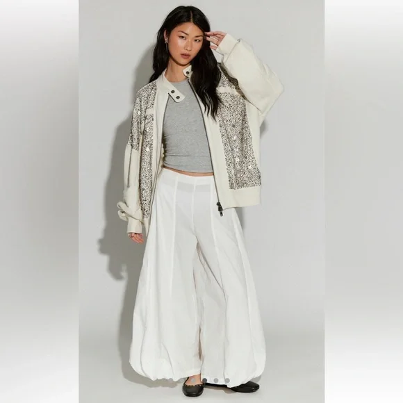 Free People Sparkle Sweatshirt Jacket - Size M/S/XS - Picture 4 of 9